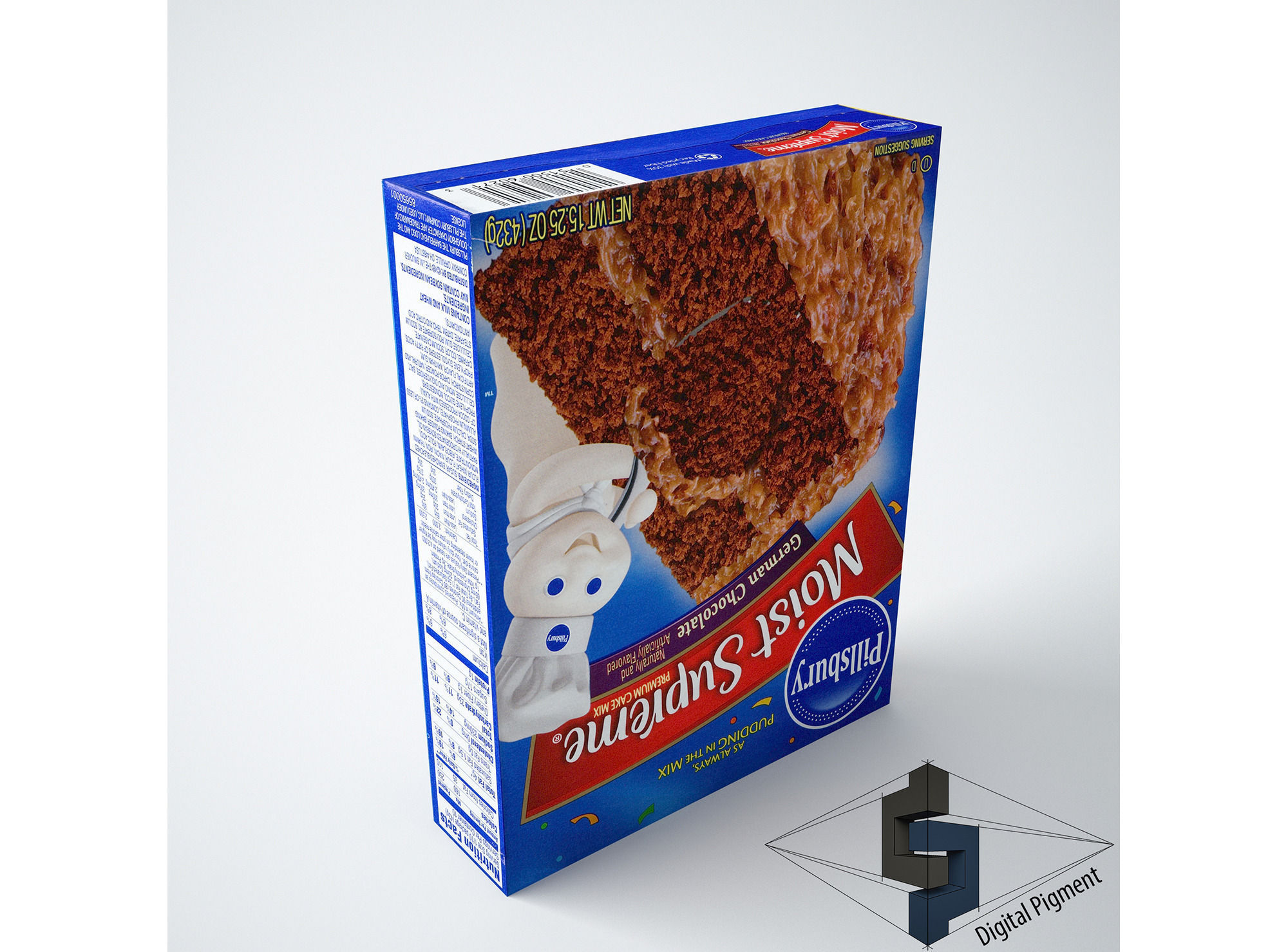 German Chocolate Cake Mix 3D model_3