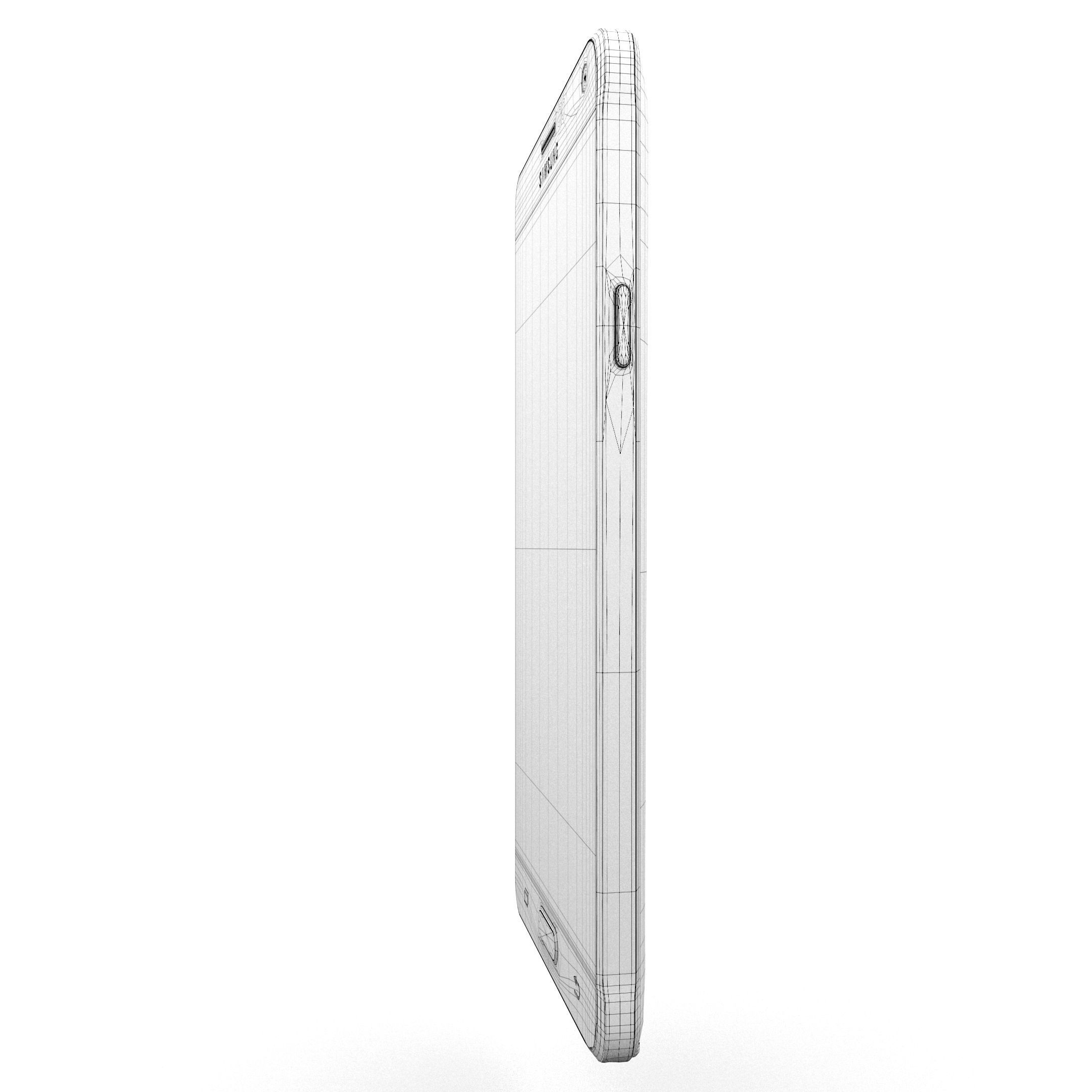 Samsung Galaxy Note 4 Frosted White Low-poly 3D model_37