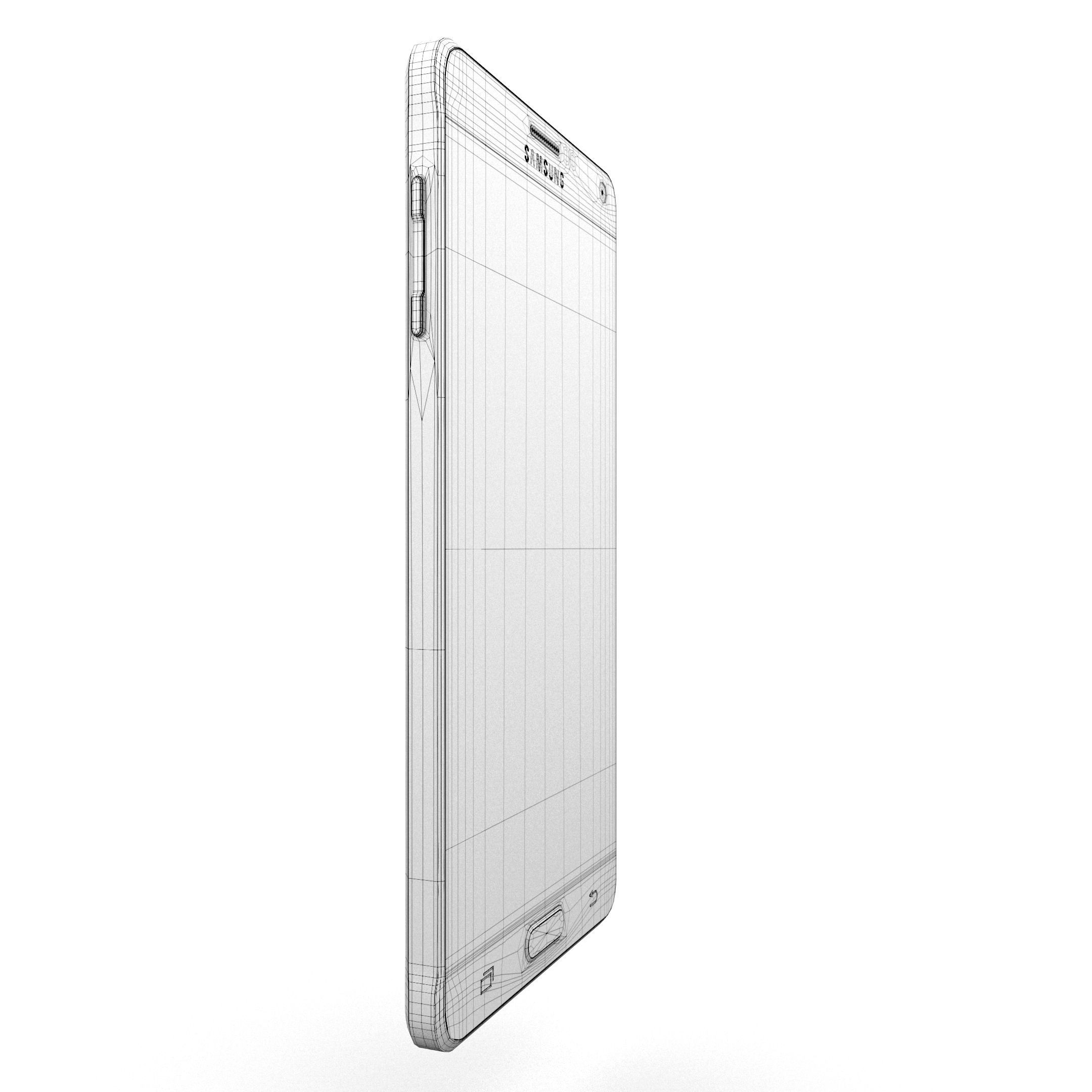 Samsung Galaxy Note 4 Frosted White Low-poly 3D model_72