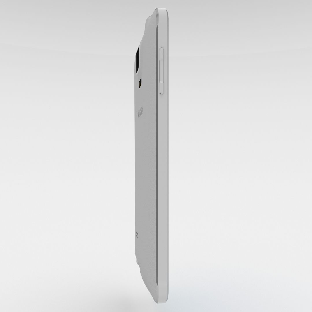 Samsung Galaxy Note 4 Frosted White Low-poly 3D model_24