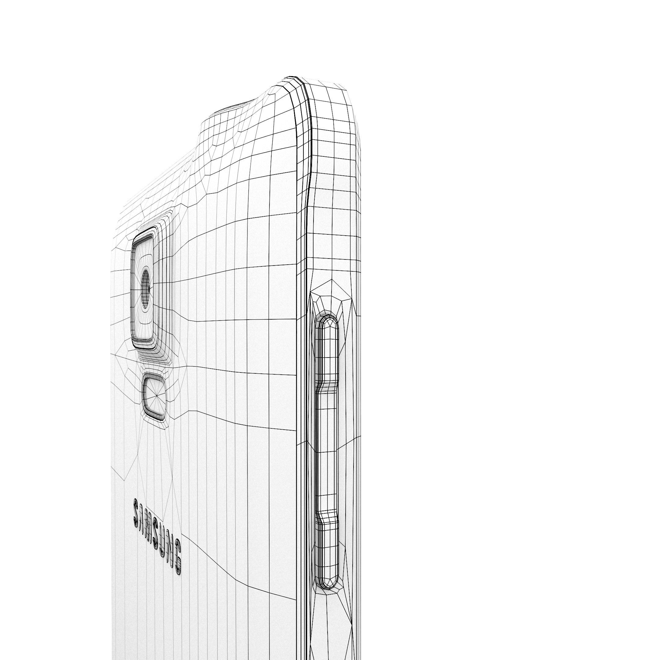 Samsung Galaxy Note 4 Frosted White Low-poly 3D model_51