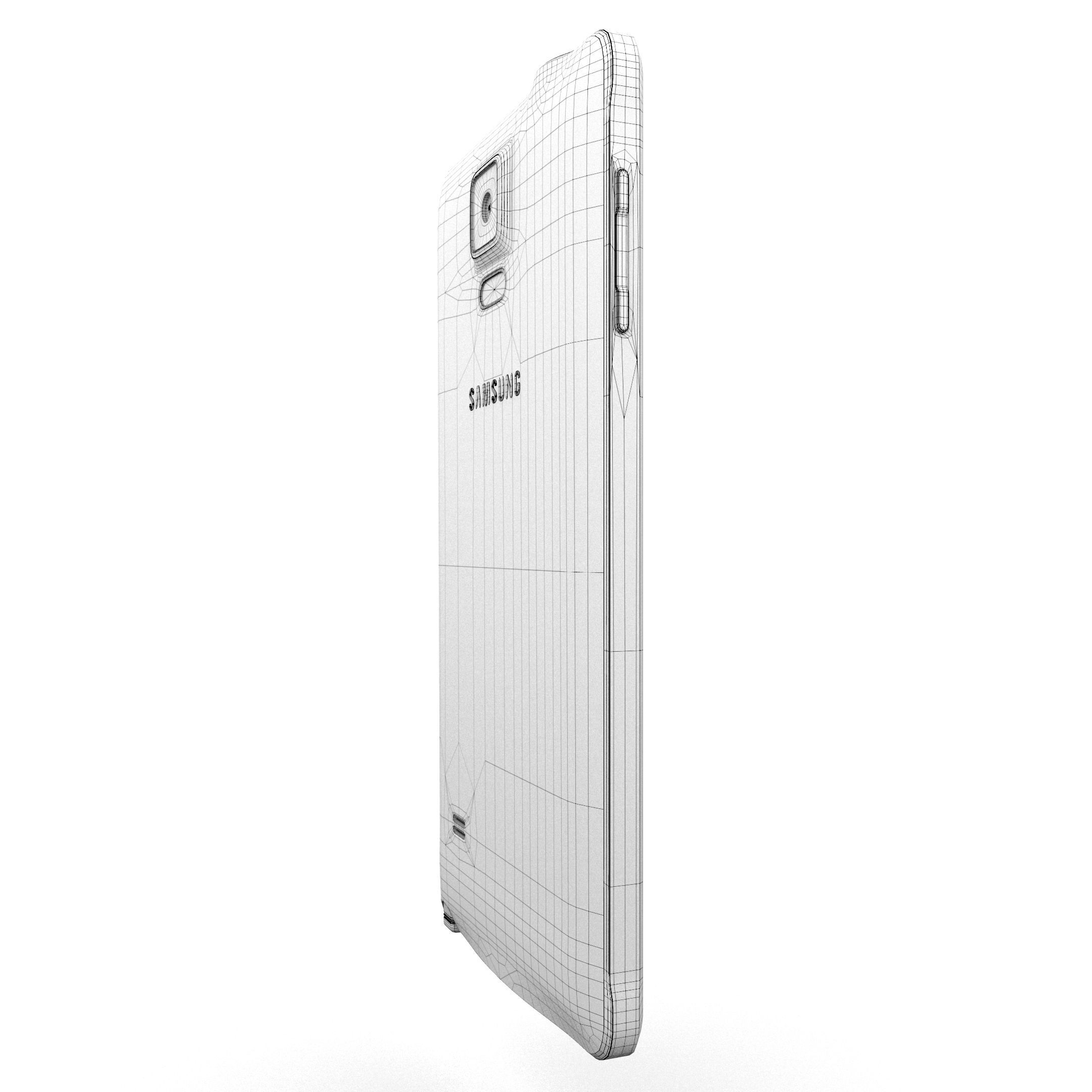 Samsung Galaxy Note 4 Frosted White Low-poly 3D model_48