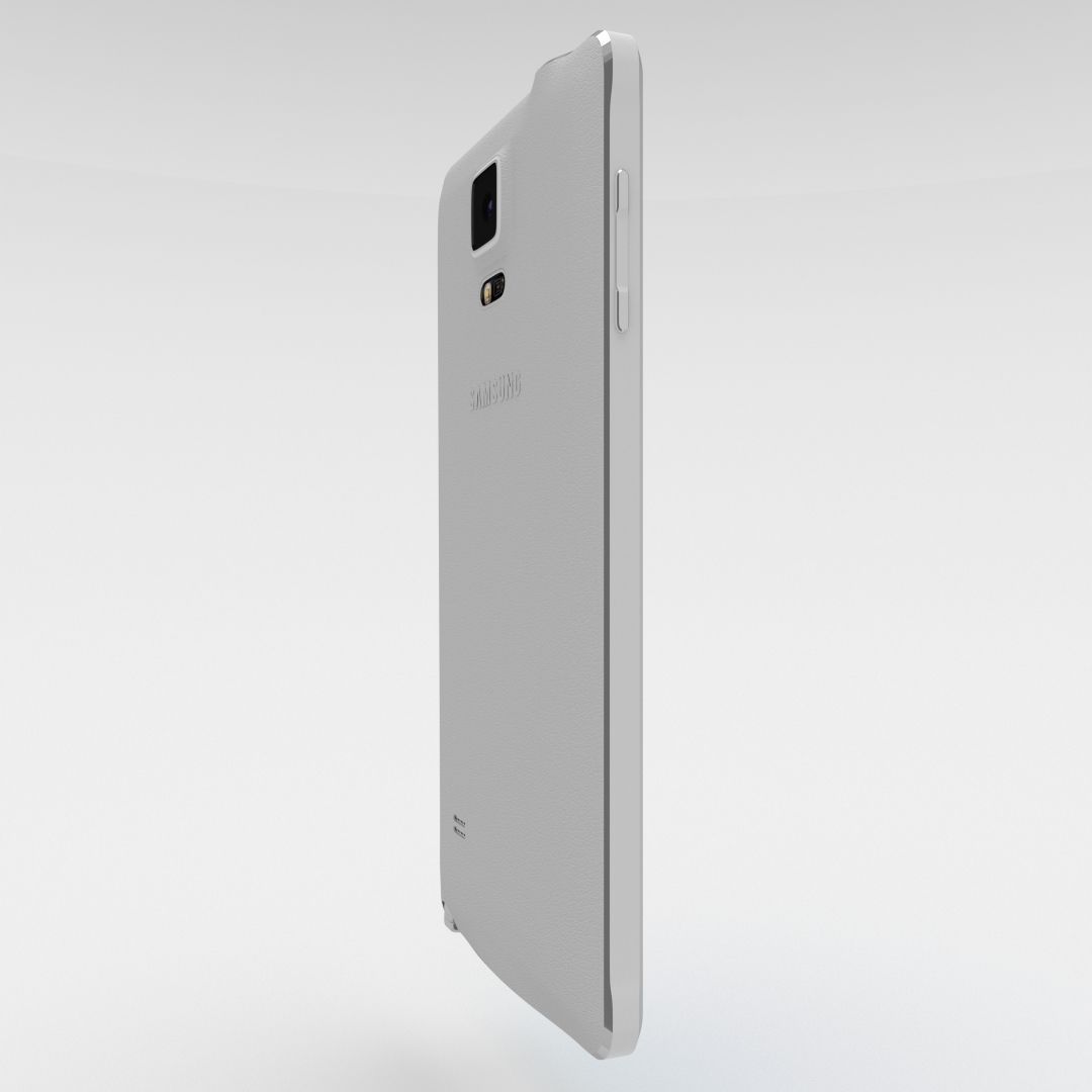 Samsung Galaxy Note 4 Frosted White Low-poly 3D model_30
