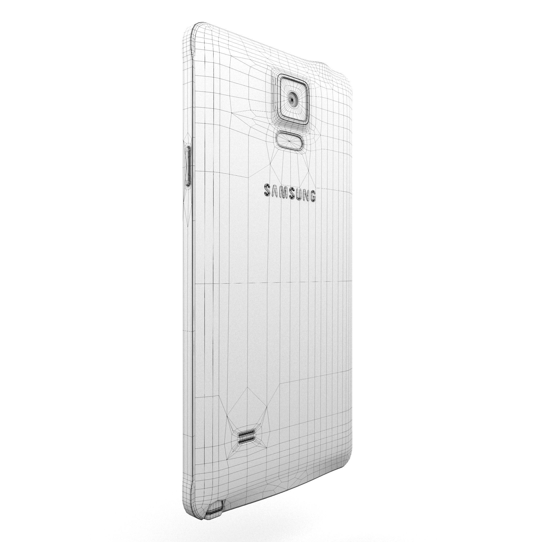 Samsung Galaxy Note 4 Frosted White Low-poly 3D model_43