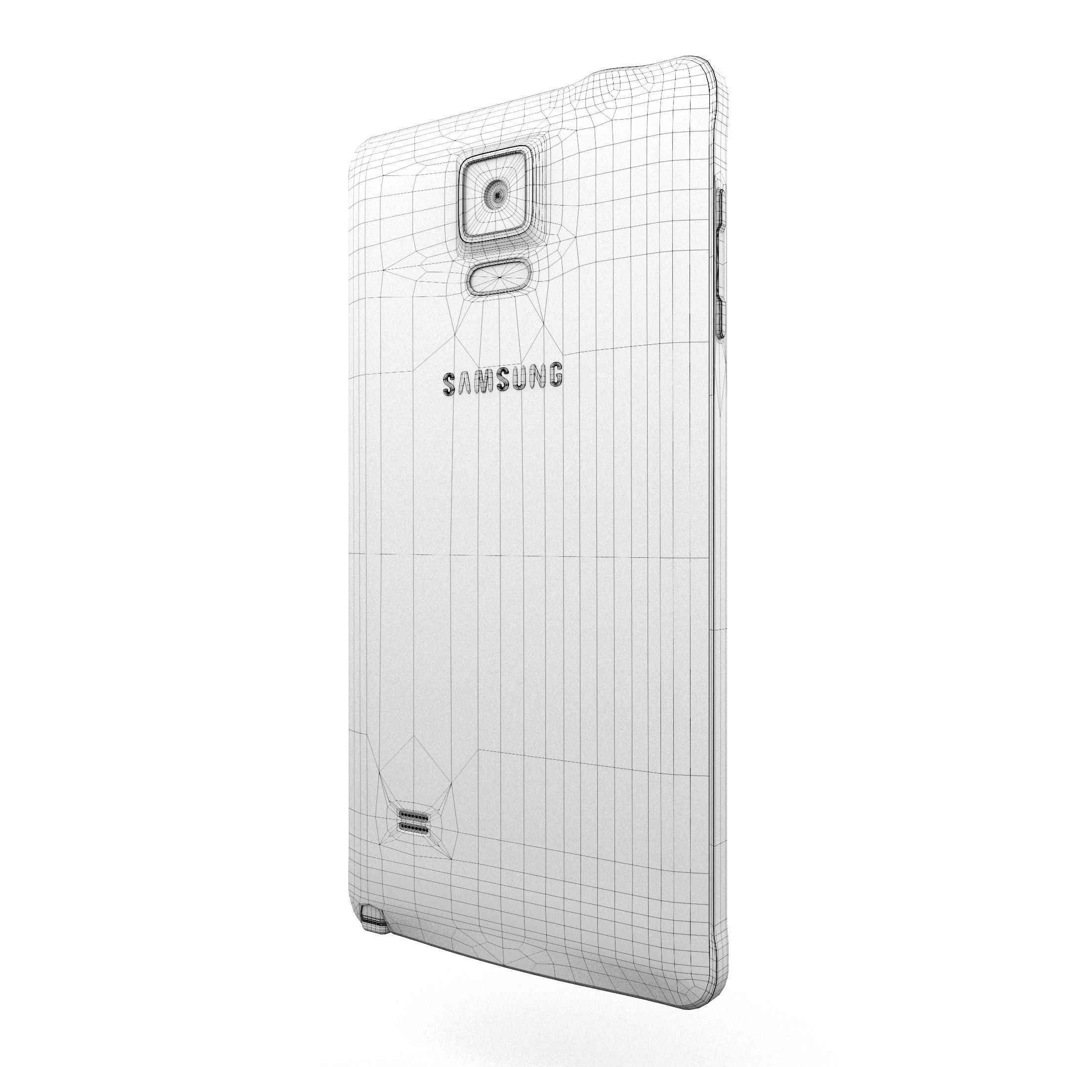 Samsung Galaxy Note 4 Frosted White Low-poly 3D model_68