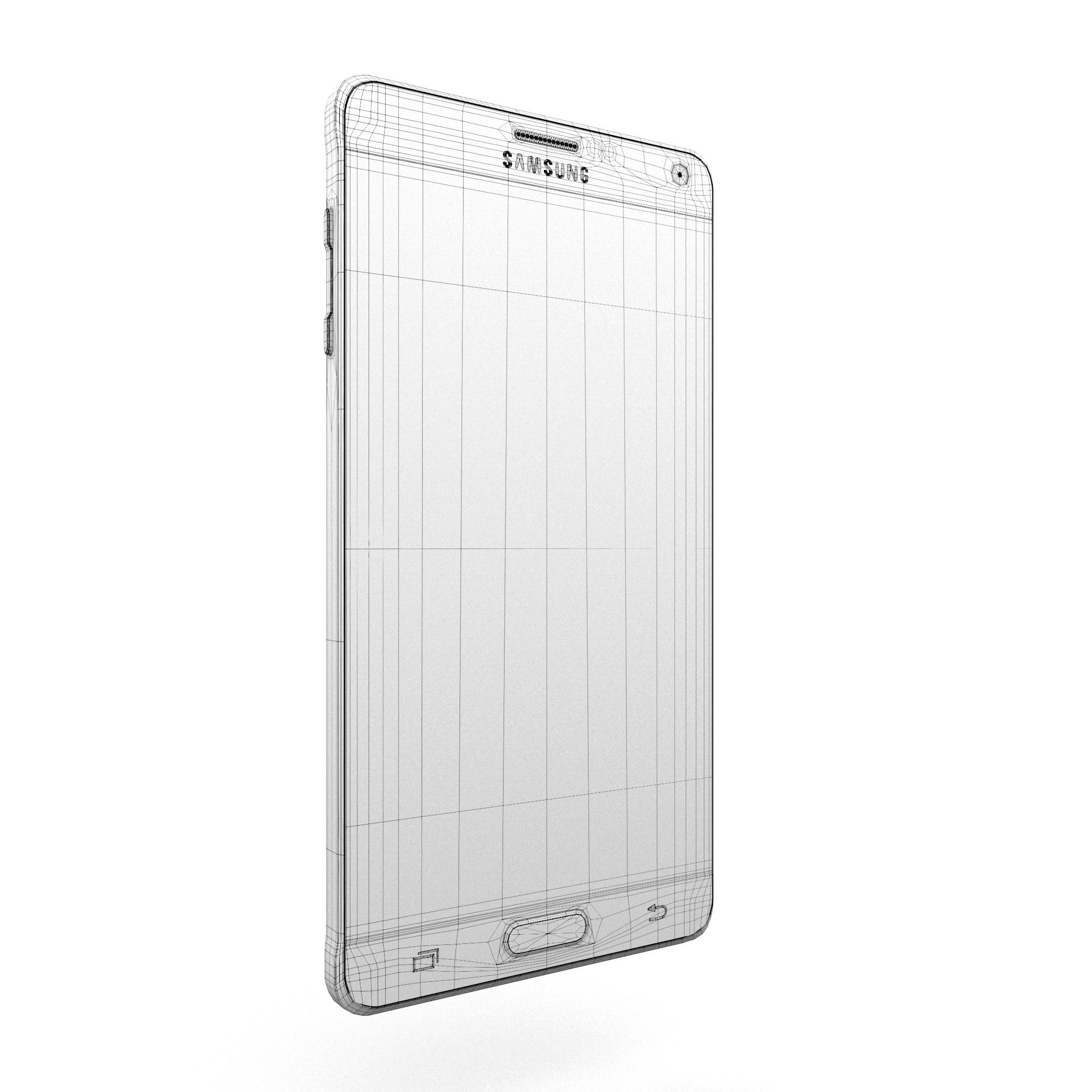 Samsung Galaxy Note 4 Frosted White Low-poly 3D model_69