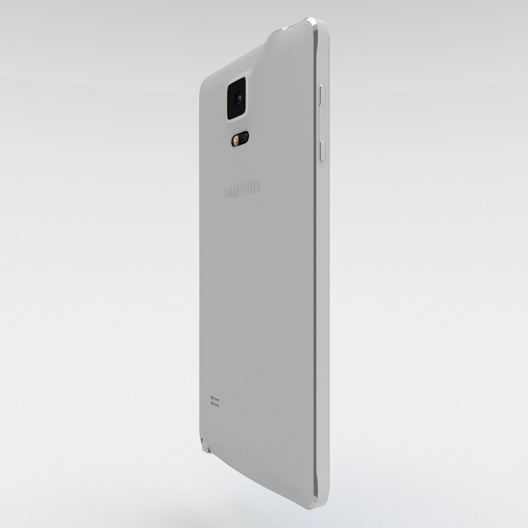 Samsung Galaxy Note 4 Frosted White Low-poly 3D model_26