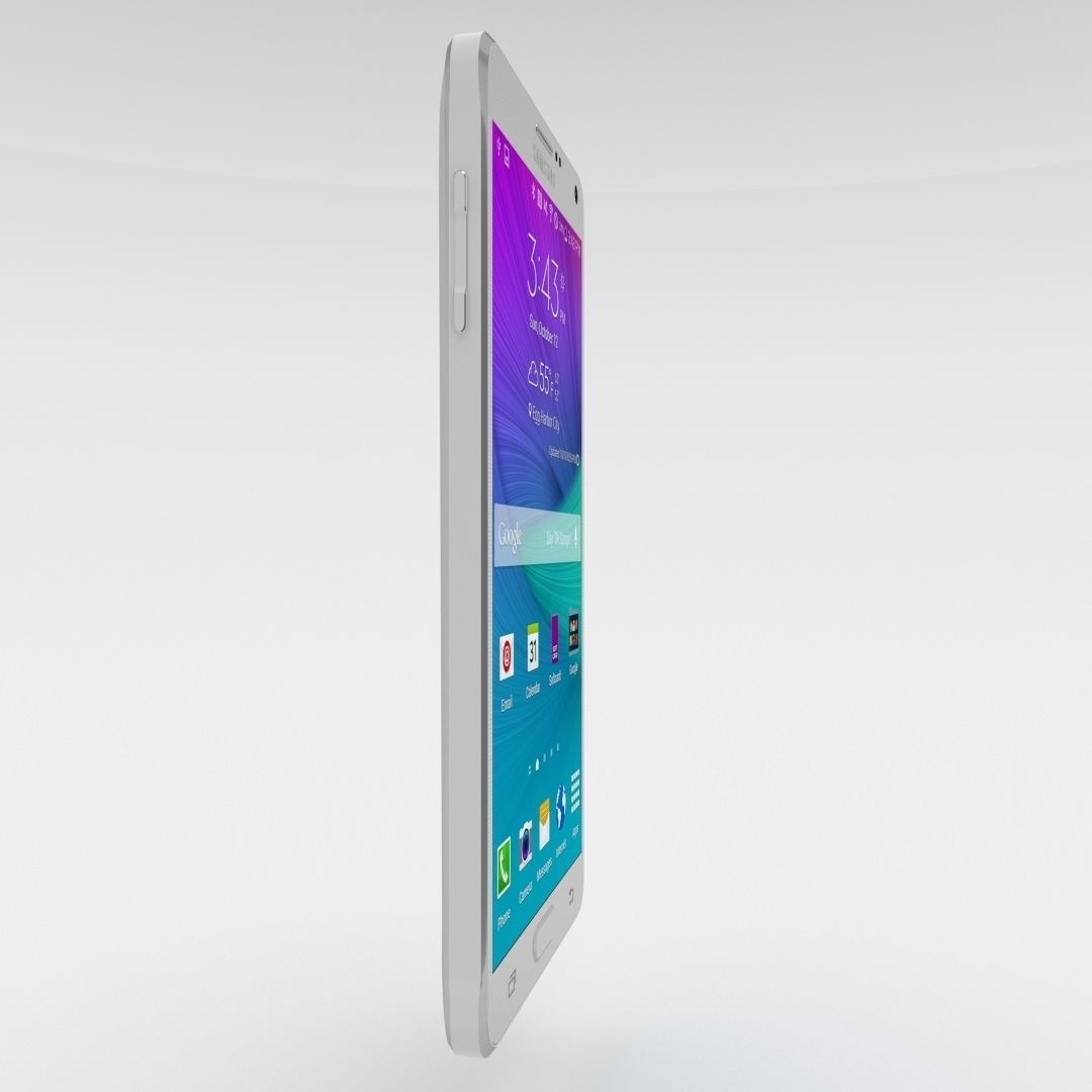 Samsung Galaxy Note 4 Frosted White Low-poly 3D model_21