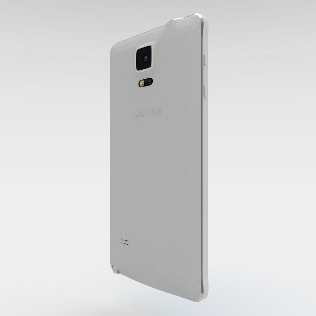 Samsung Galaxy Note 4 Frosted White Low-poly 3D model_32