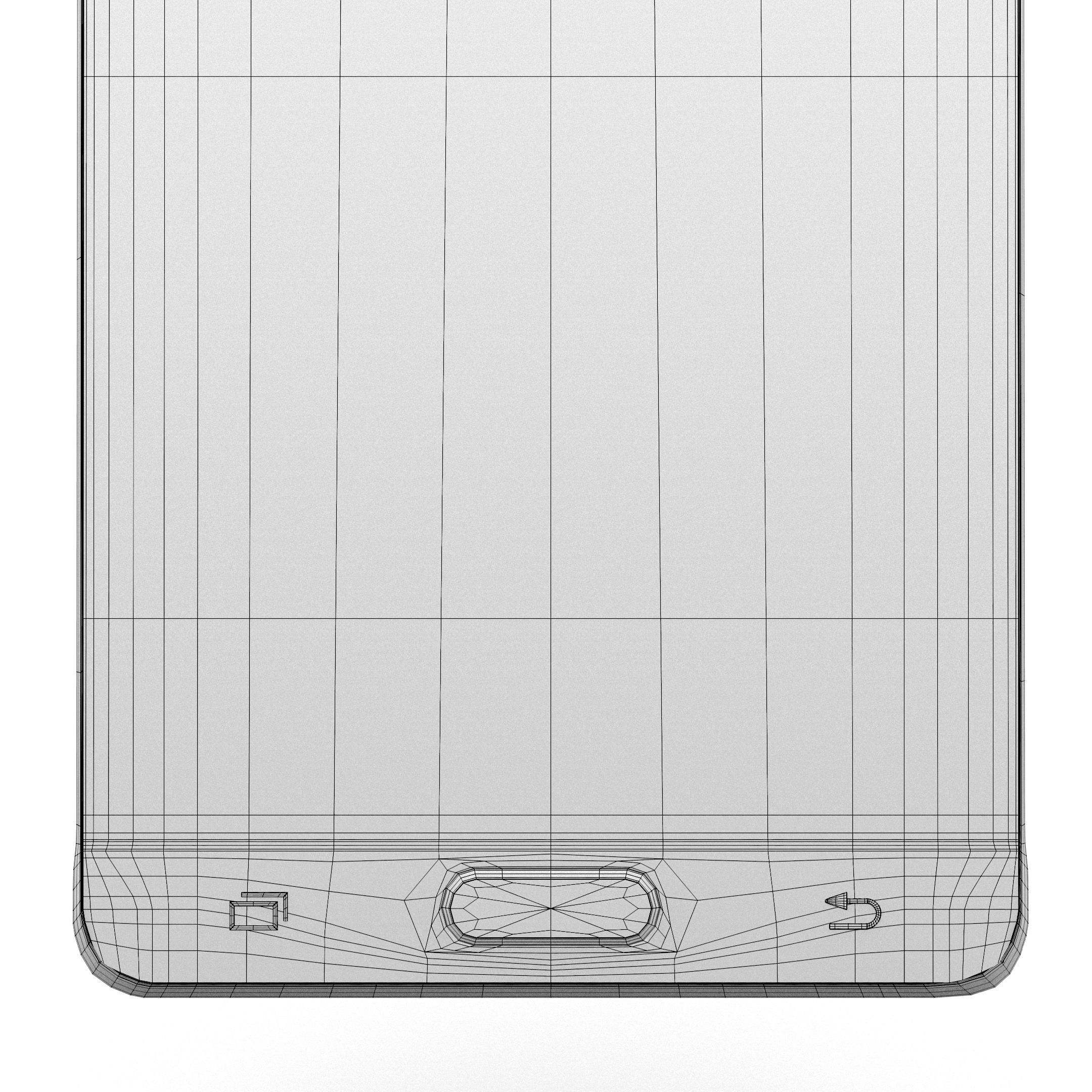 Samsung Galaxy Note 4 Frosted White Low-poly 3D model_56