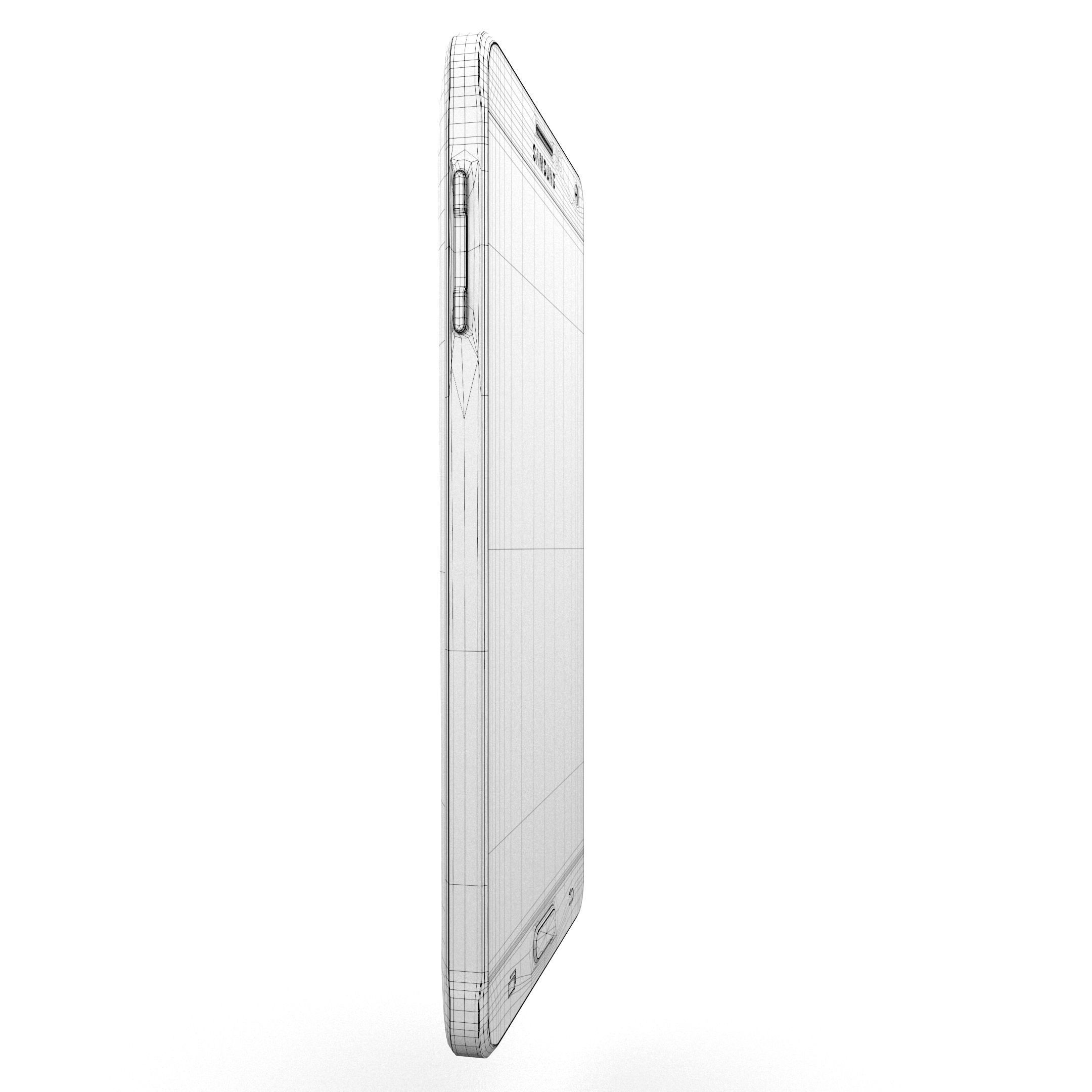 Samsung Galaxy Note 4 Frosted White Low-poly 3D model_66