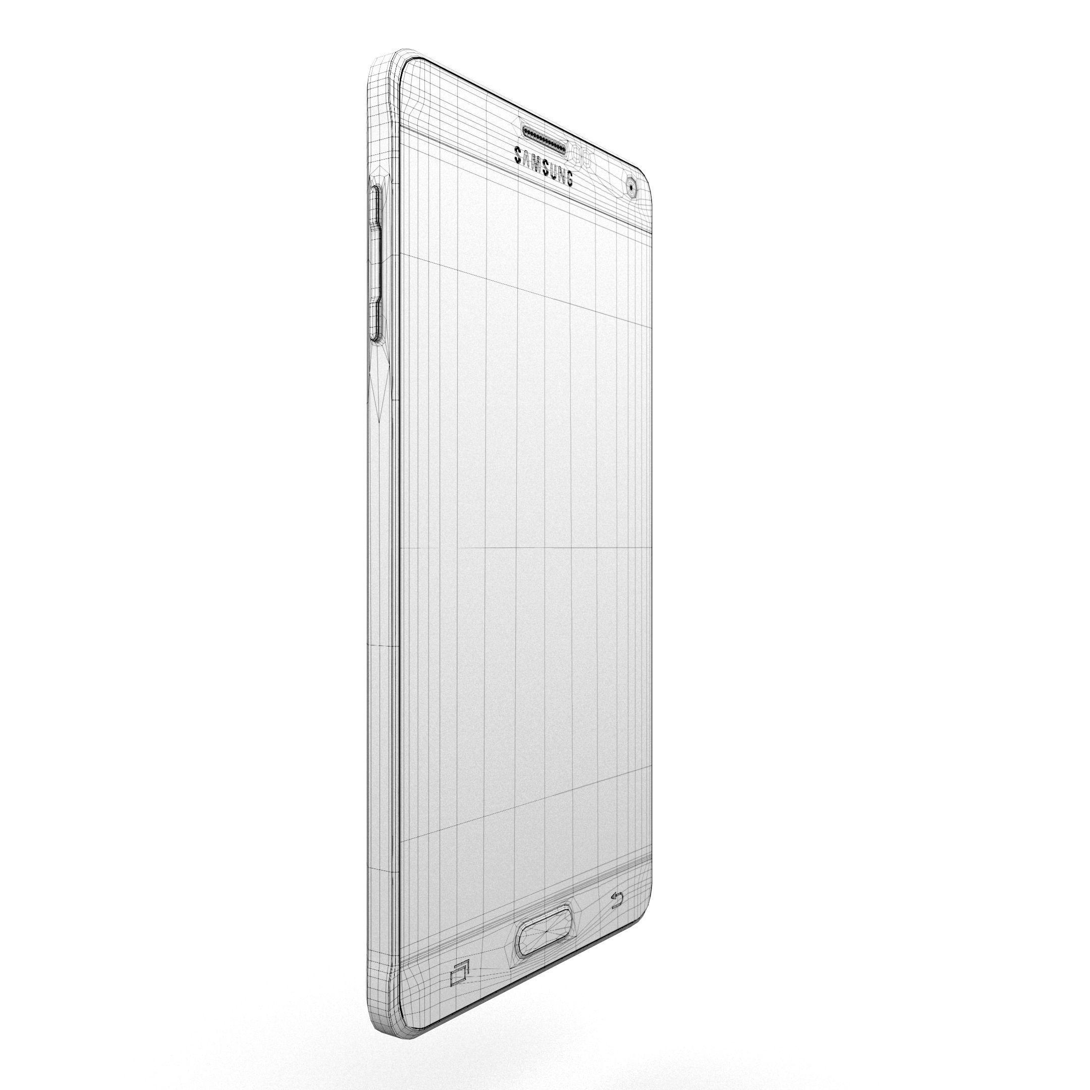Samsung Galaxy Note 4 Frosted White Low-poly 3D model_50