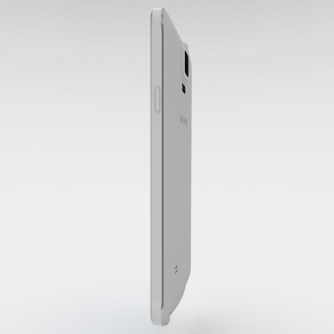 Samsung Galaxy Note 4 Frosted White Low-poly 3D model_27