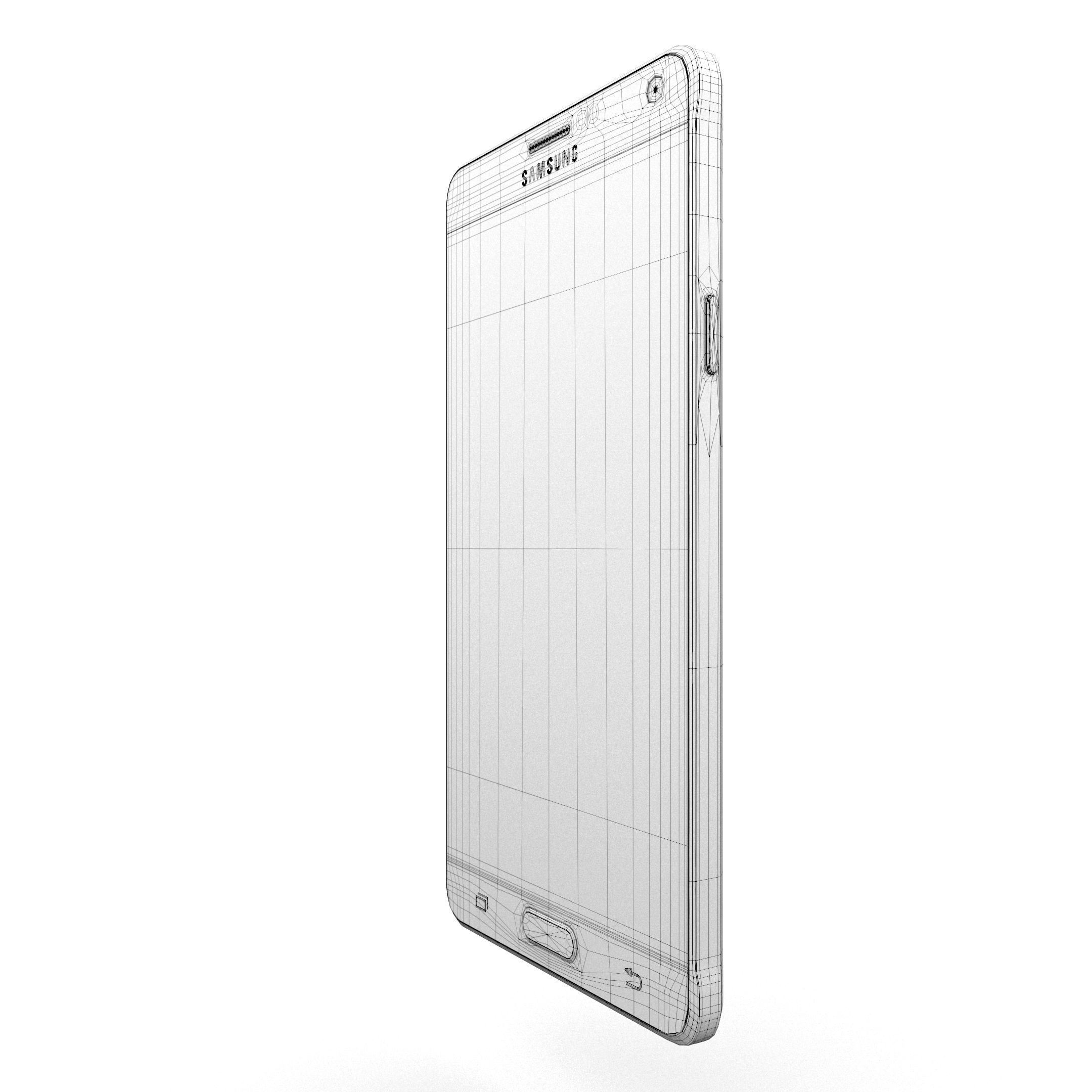 Samsung Galaxy Note 4 Frosted White Low-poly 3D model_35