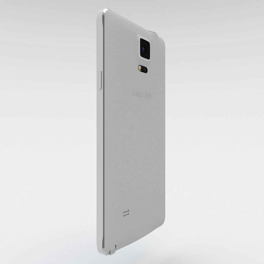 Samsung Galaxy Note 4 Frosted White Low-poly 3D model_75