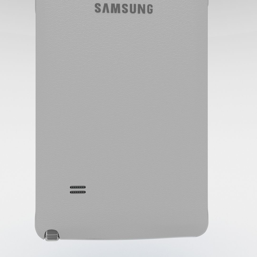 Samsung Galaxy Note 4 Frosted White Low-poly 3D model_15