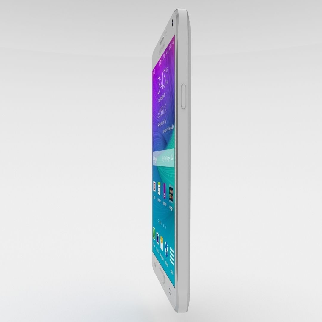 Samsung Galaxy Note 4 Frosted White Low-poly 3D model_8