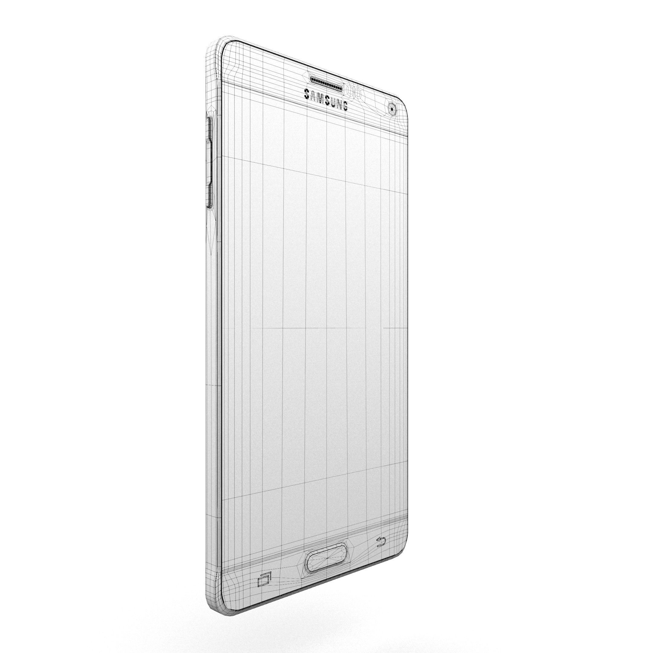 Samsung Galaxy Note 4 Frosted White Low-poly 3D model_70