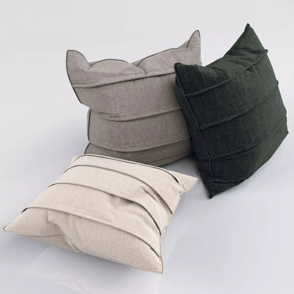 Pillow three pillows 3D model_0