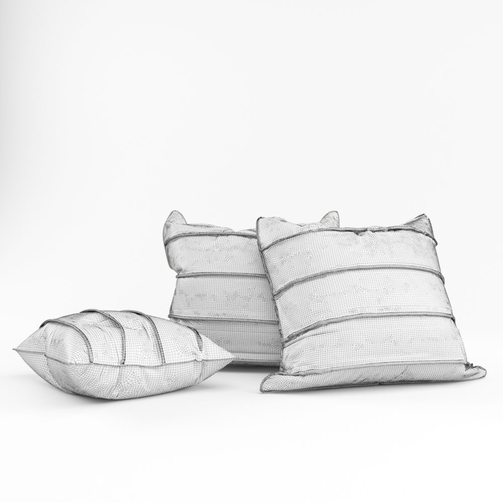 Pillow three pillows 3D model_3