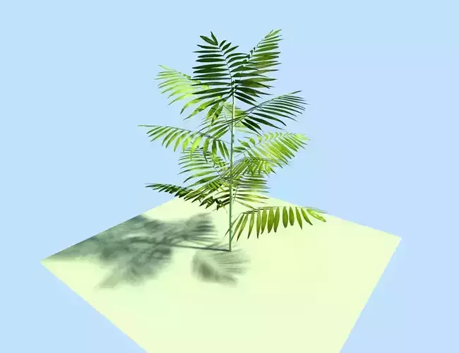 tropical shrub Low-poly 3D model