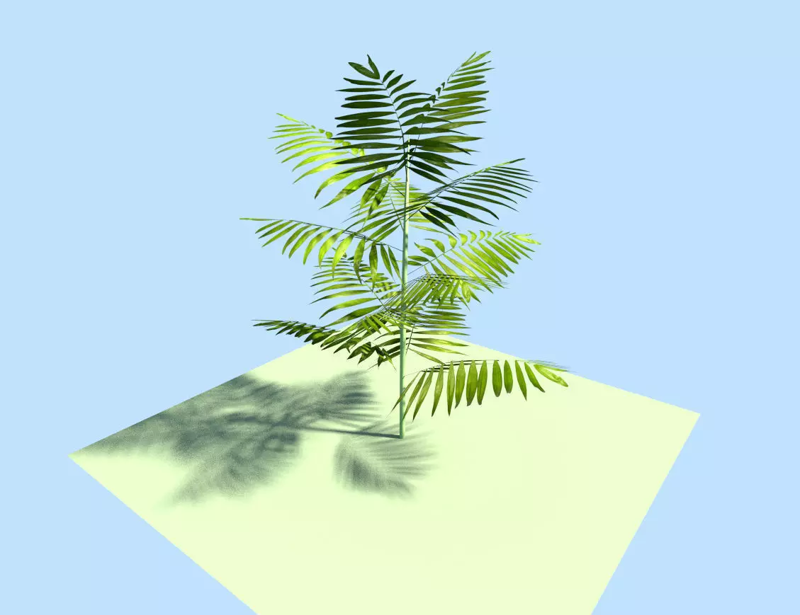 tropical shrub Low-poly 3D model
