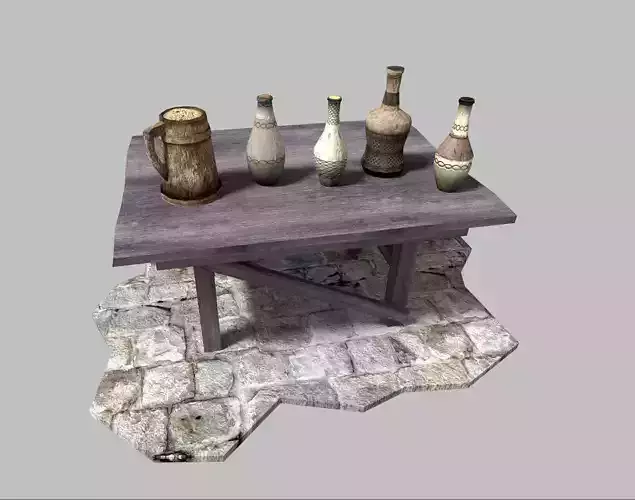 low poly bottles pack Low-poly 3D model