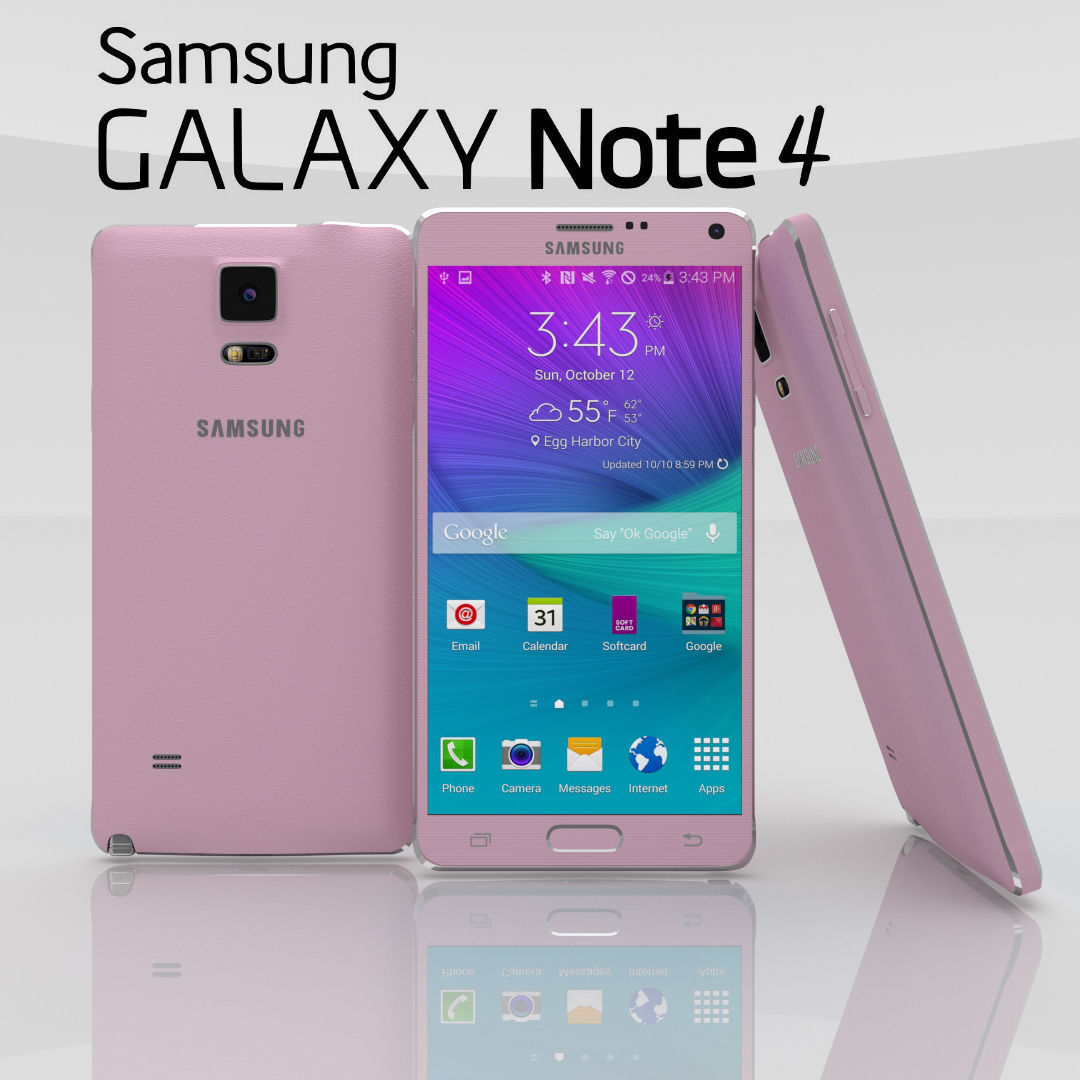 Samsung Galaxy Note 4 Pack Low-poly 3D model_10