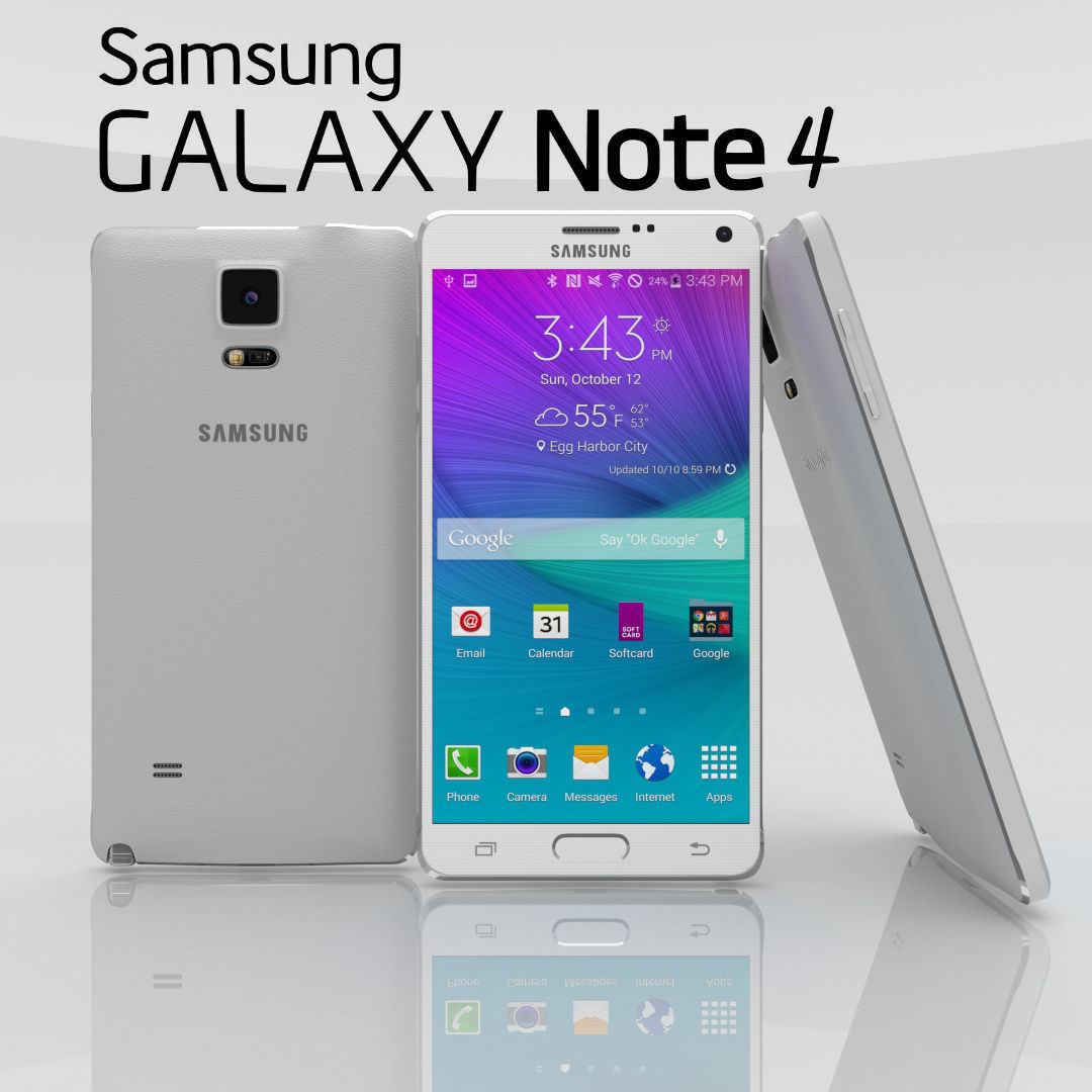 Samsung Galaxy Note 4 Pack Low-poly 3D model_9