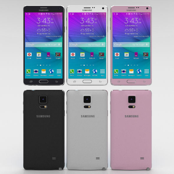 Samsung Galaxy Note 4 Pack Low-poly 3D model_16