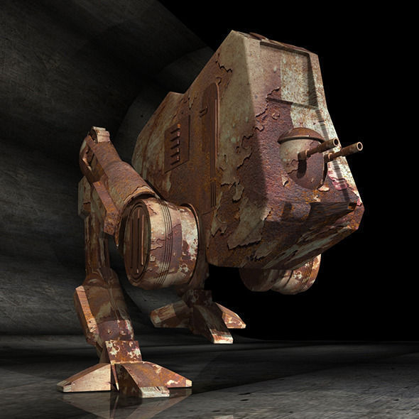 Old Robot 3D model_2