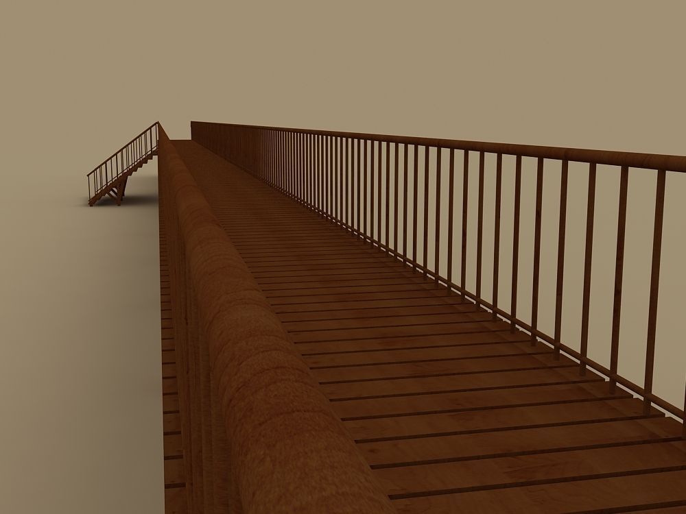 WOODEN BRIDGE 3D model_7