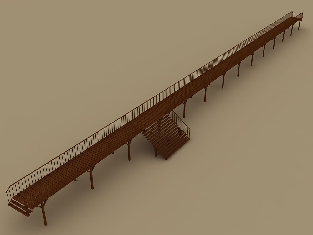 WOODEN BRIDGE 3D model_10