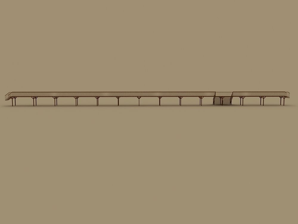 WOODEN BRIDGE 3D model_8