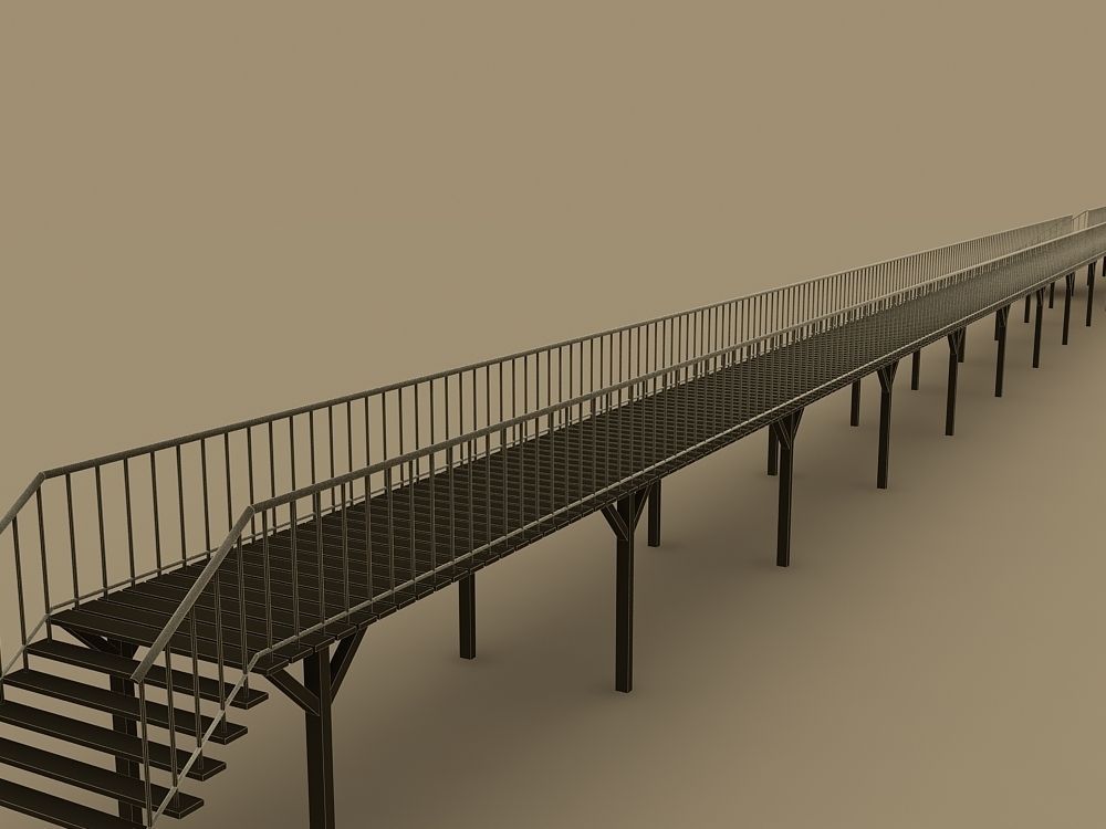 WOODEN BRIDGE 3D model_12