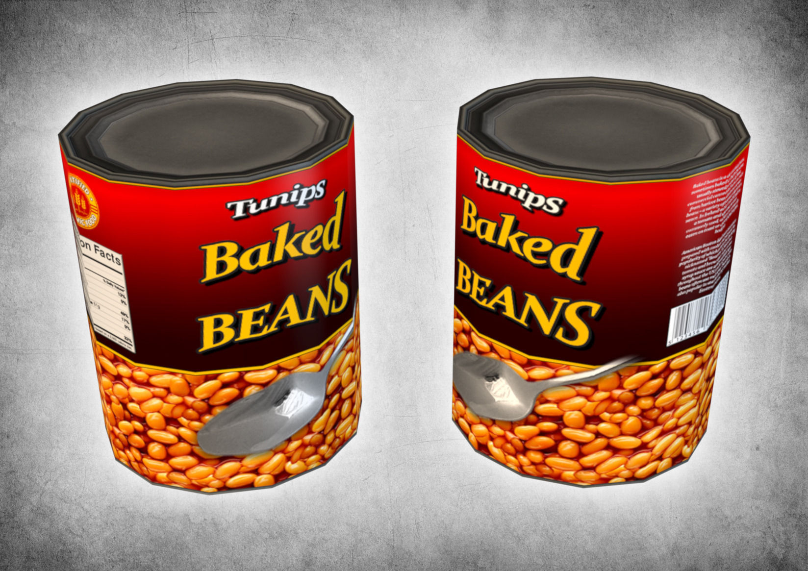 Canned Beans Low-poly 3D model_2