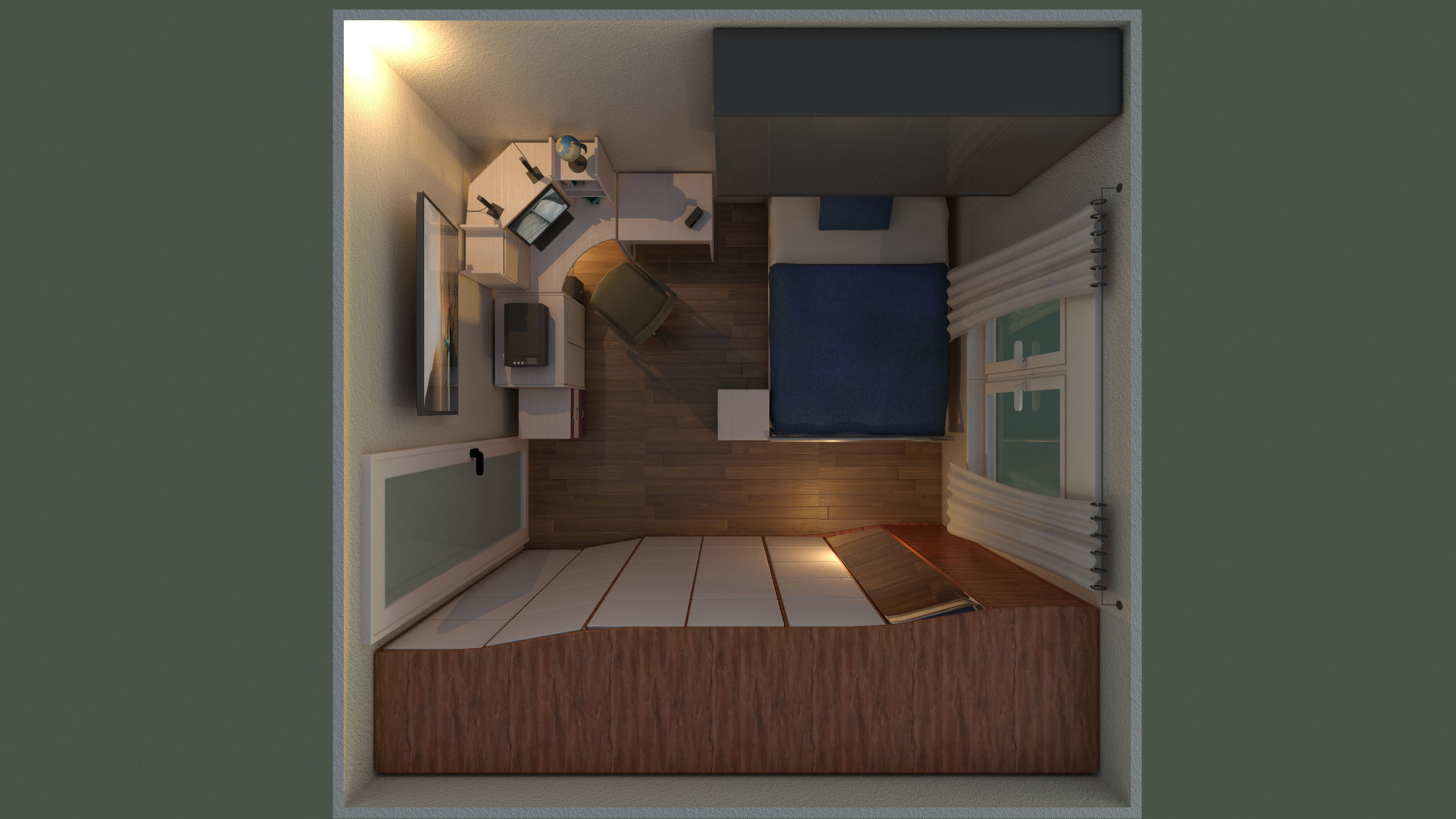 Mr Preview Bedroom Free 3D model_2