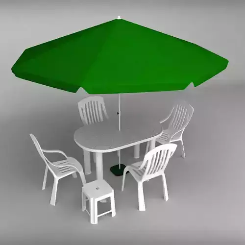 Garden plastic furniture set 2