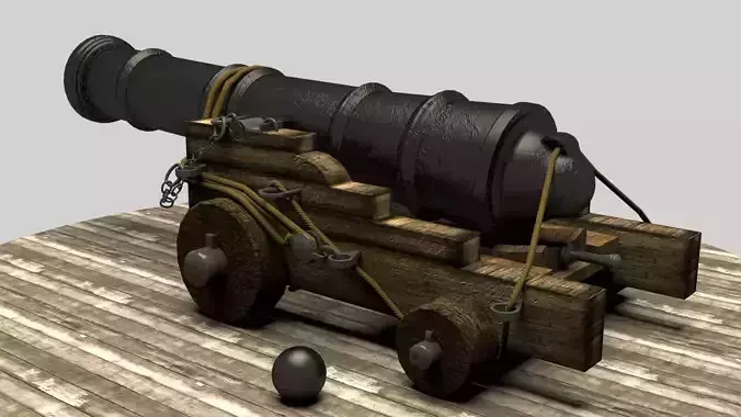 Pirate Cannon 3D model