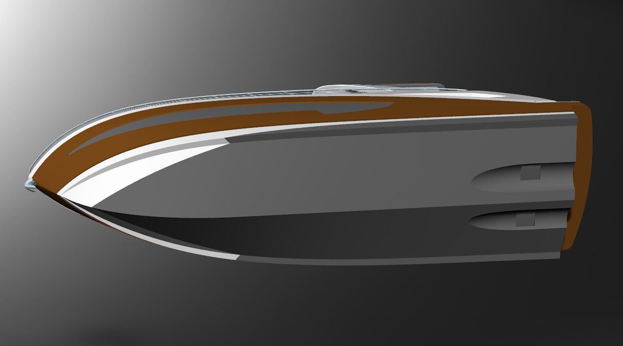 Yacht 3Dmodel motor boat 3D model_5