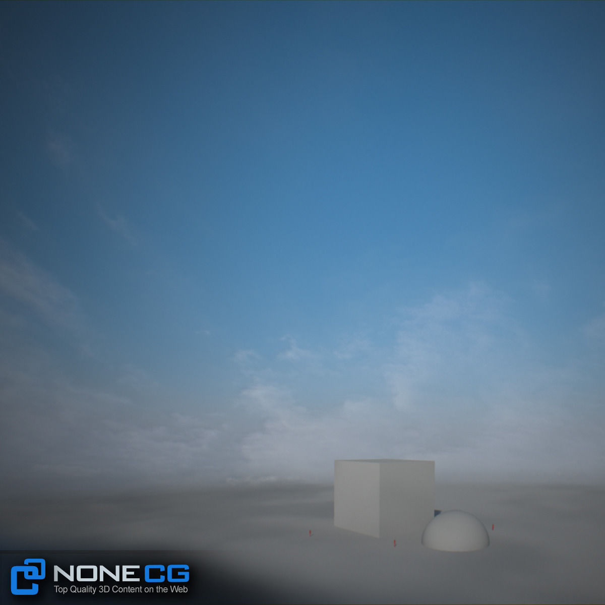 3D Environment building with sun setting behind it 3D model_22