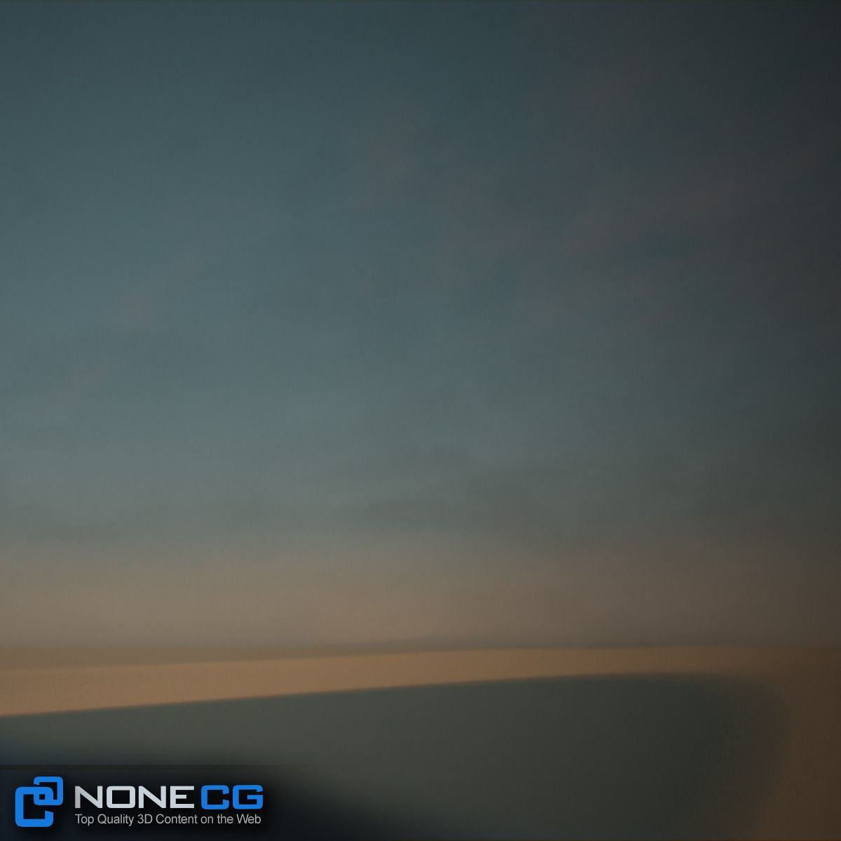3D Environment building with sun setting behind it 3D model_10