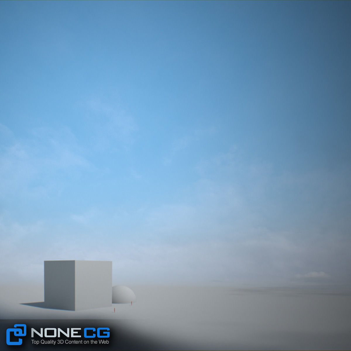 3D Environment building with sun setting behind it 3D model_18