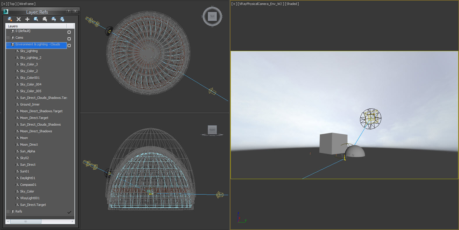 3D Environment building with sun setting behind it 3D model_26