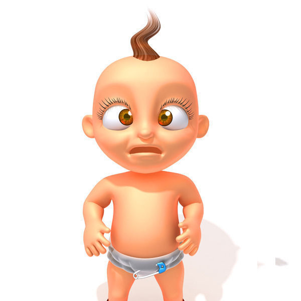 Baby Jake Cartoon Rigged 3D model_11