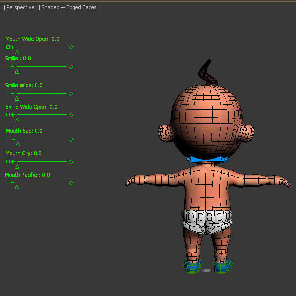 Baby Jake Cartoon Rigged 3D model_17