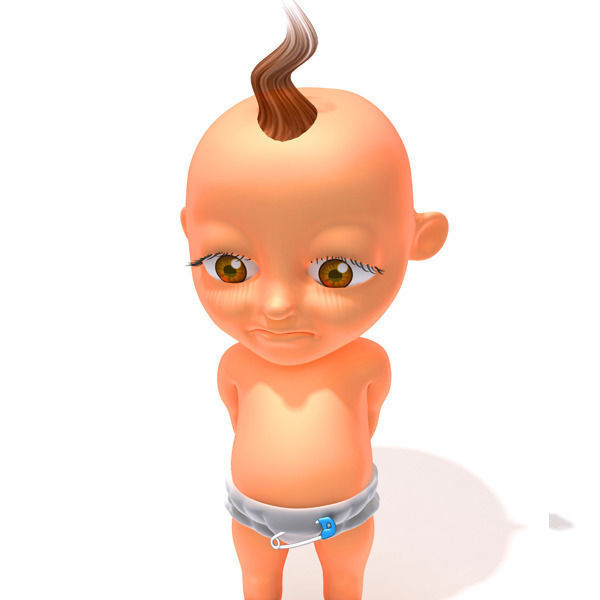 Baby Jake Cartoon Rigged 3D model_21
