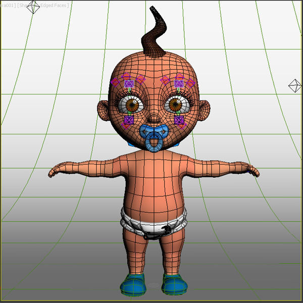 Baby Jake Cartoon Rigged 3D model_22