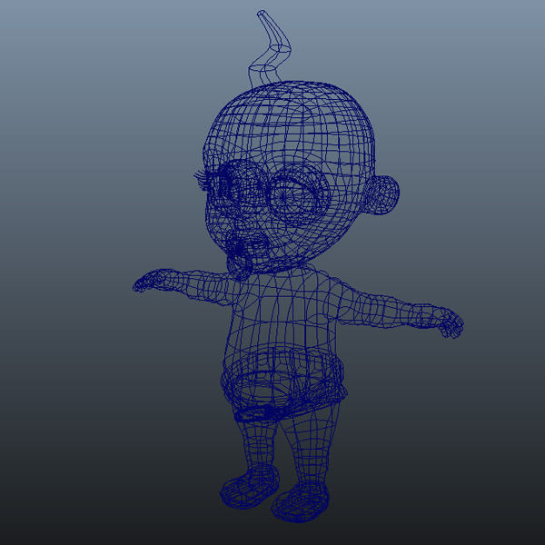 Baby Jake Cartoon Rigged 3D model_28
