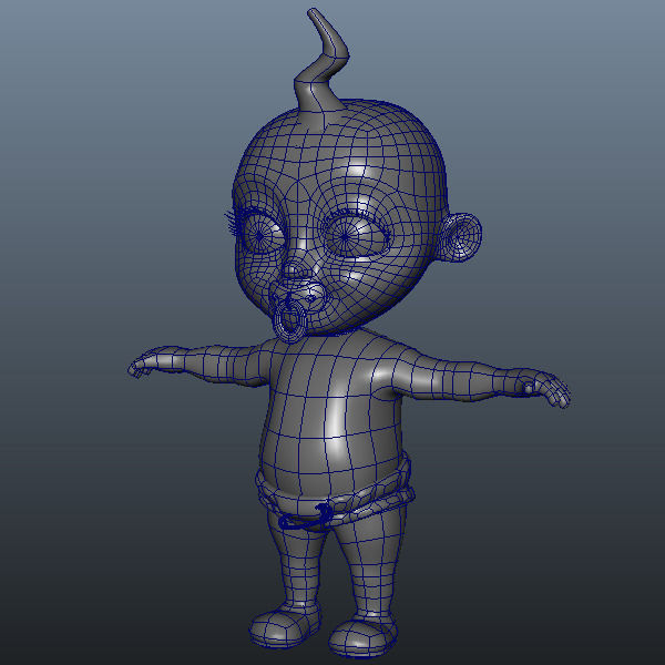 Baby Jake Cartoon Rigged 3D model_27